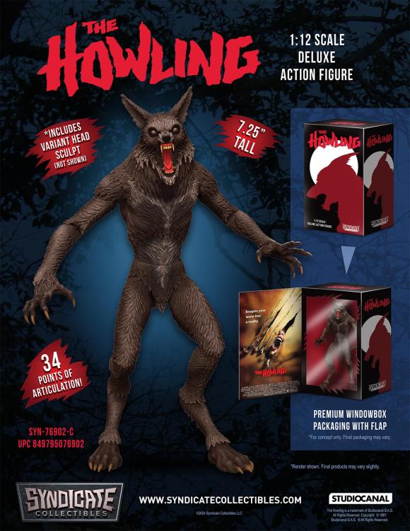 The Howling 1/12 Scale Deluxe Action Figure by Syndicate Collectibles