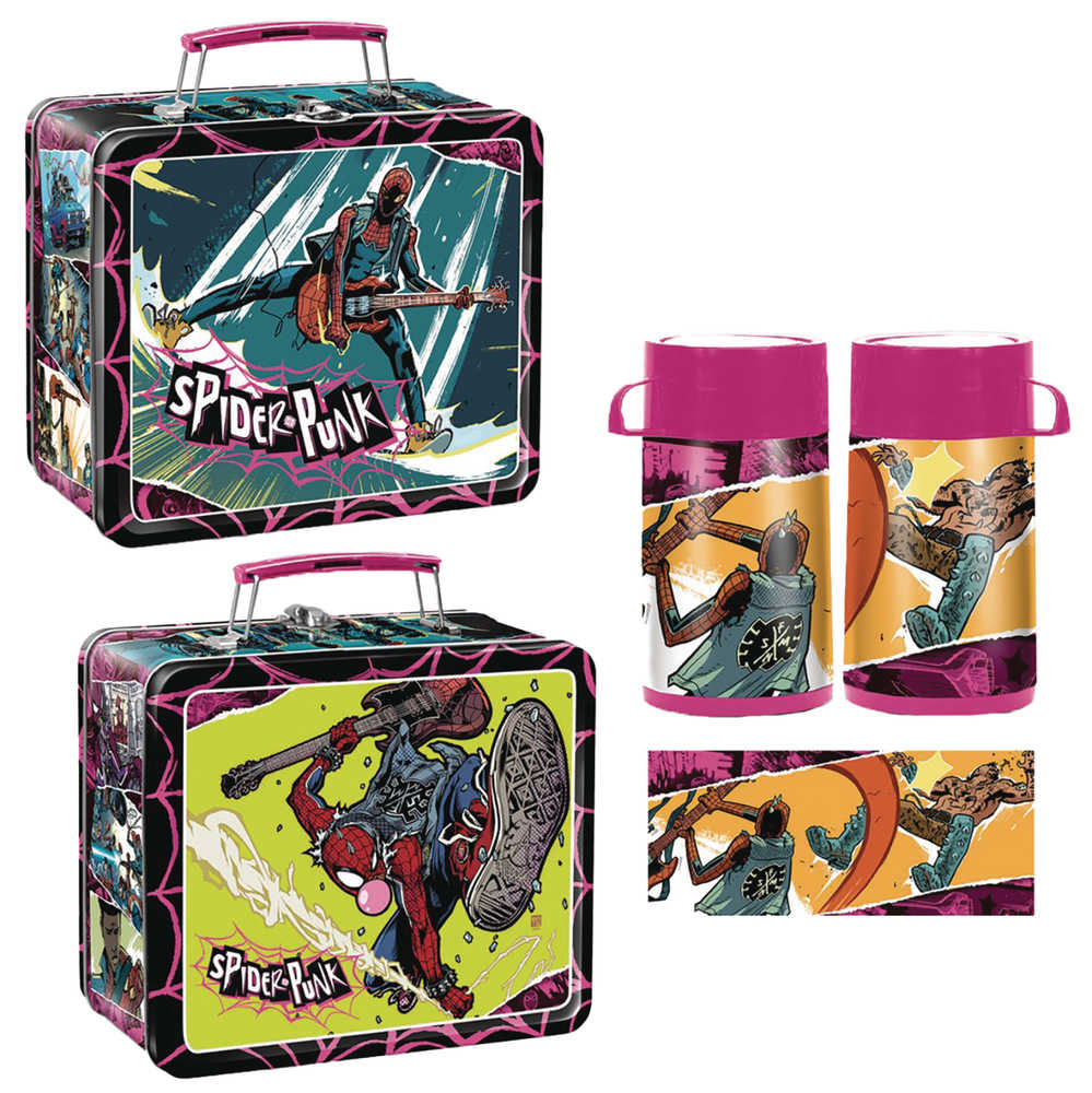 Sdcc 2024 Tin Titans Spider Punk Previews Exclusive Lunch Box W Bev Container