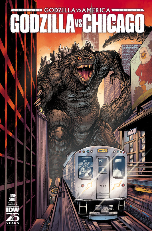 Godzilla vs America Chicago #1 Cover B Seeley