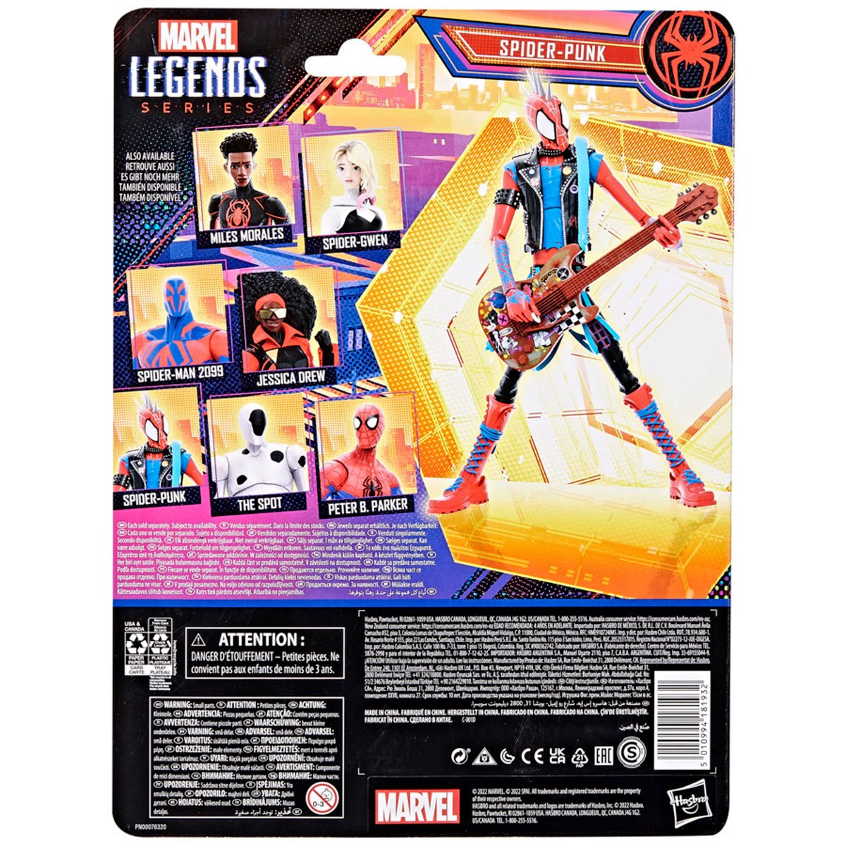 Spider-Man Across The Spider-Verse Marvel Legends Spider-Punk 6-Inch AF
