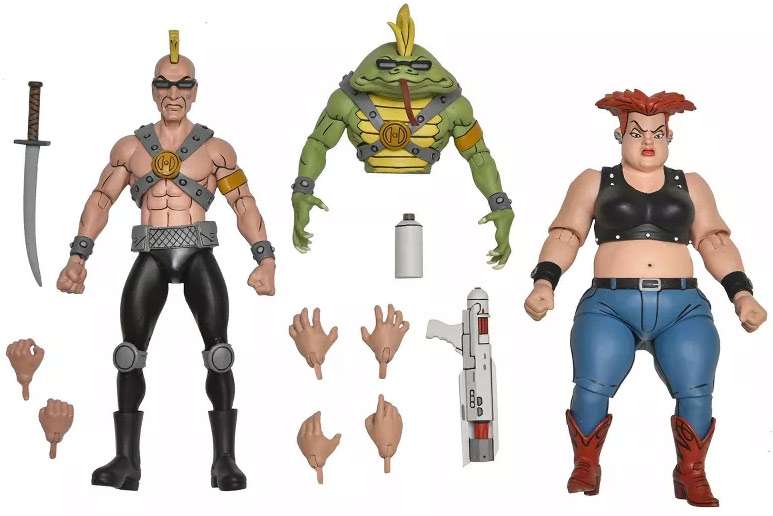 NECA Teenage Mutant Ninja Turtles Cartoon Grunt & Jersey Red Exclusive Action Figure 2-Pack