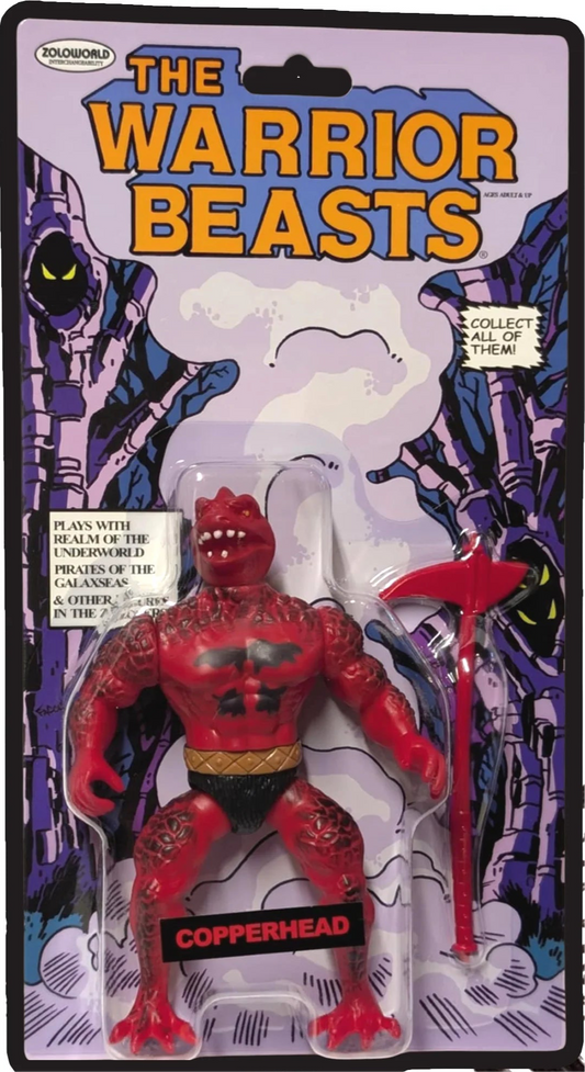 THE WARRIOR BEASTS COPPERHEAD MOC ACTION FIGURE NYCC ED