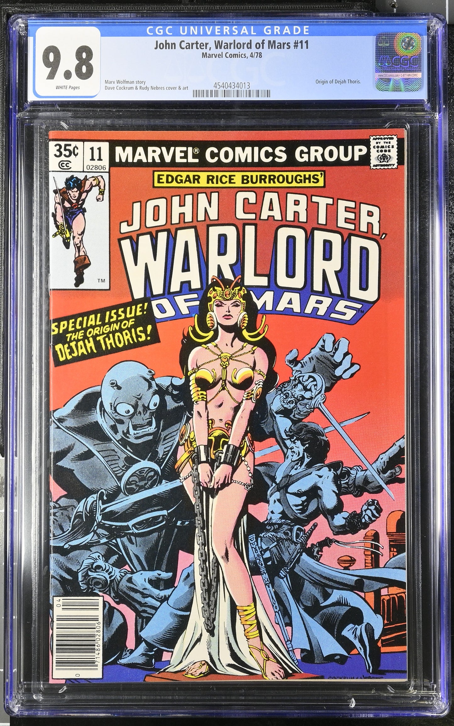 John Carter Warlord Of Mars #11 CGC 9.8 Marvel Comics 1978 Dejah Thoris Bondage