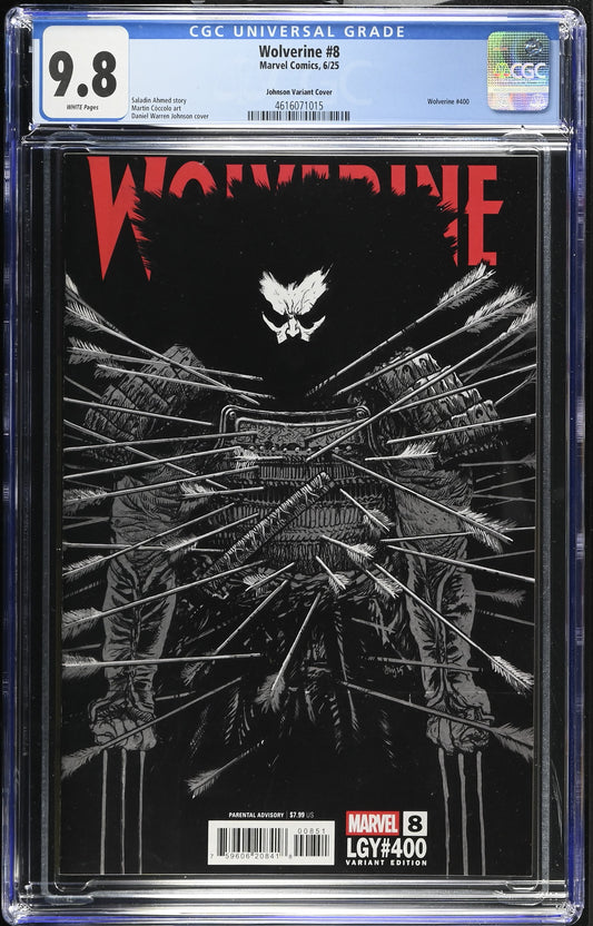 Wolverine #8 Variant Cover Daniel Warren Johnson CGC 9.8 1st print