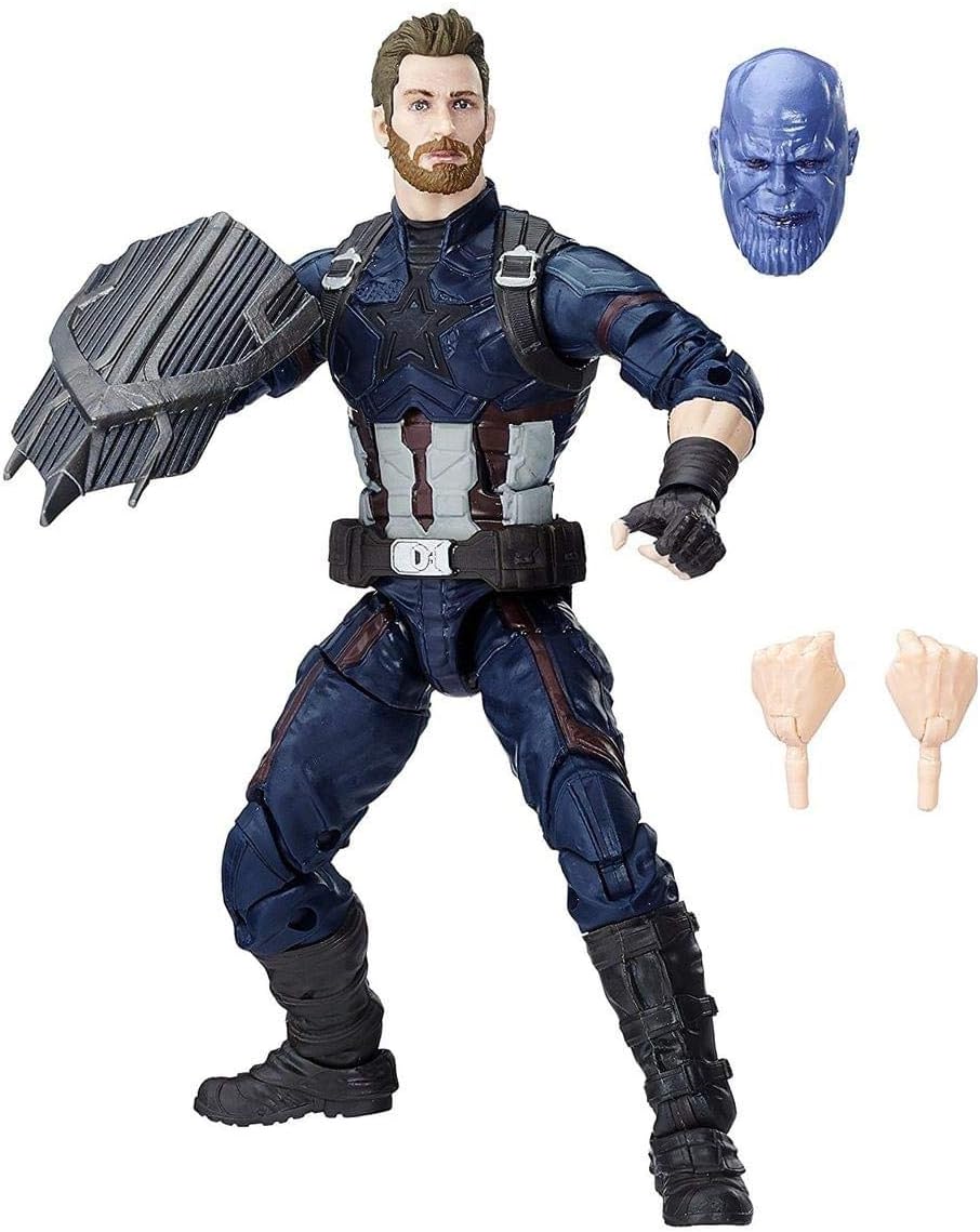 Marvel Legends Series Avengers Infinity War 6-inch Captain America Thanos Build a figure