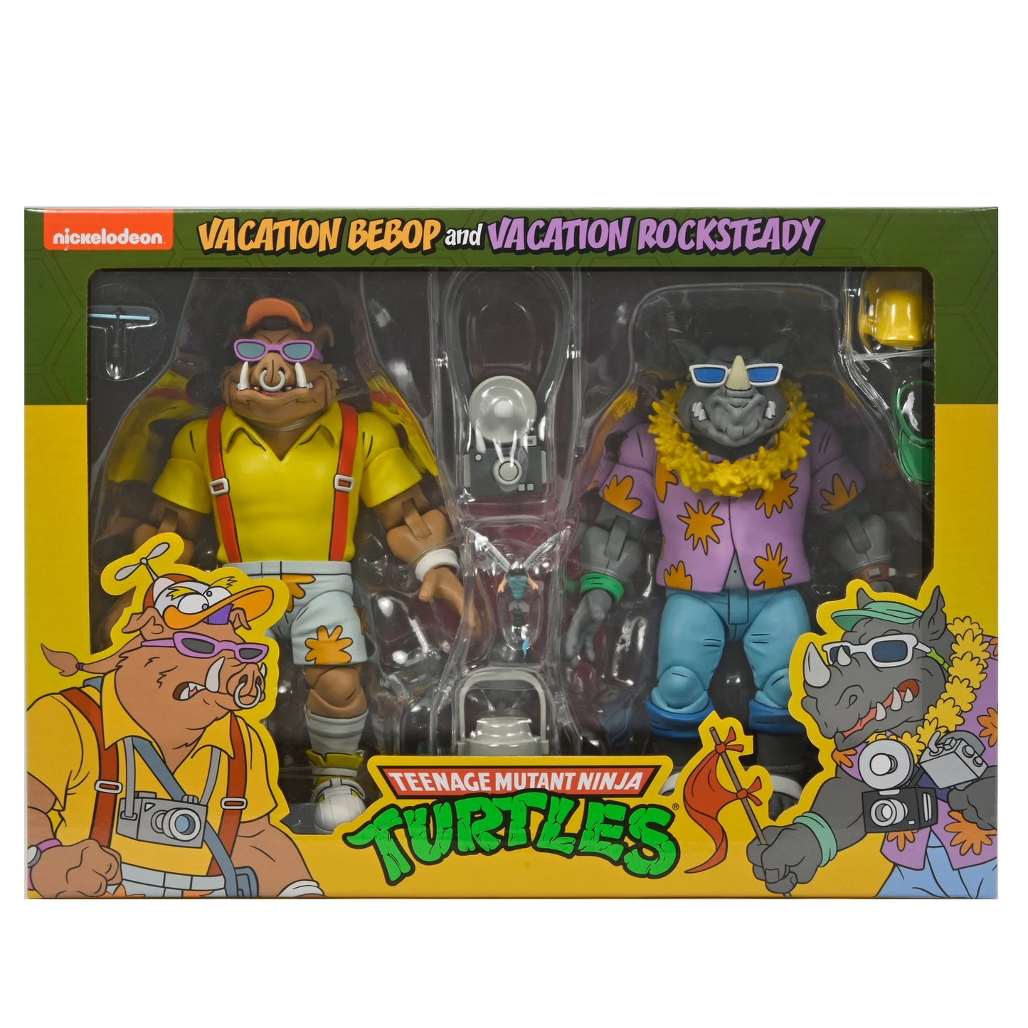 TEENAGE MUTANT NINJA TURTLES (CARTOON) - VACATION BEBOP AND ROCKSTEADY 7" SCALE ACTION FIGURE 2-PACK