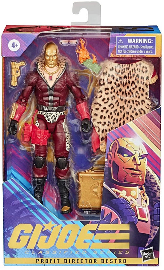 G.I. Joe Classified Series Profit Director Destro Action Figure 15 Premium Toy Multiple Accessories 6 in. with Custom Package Art
