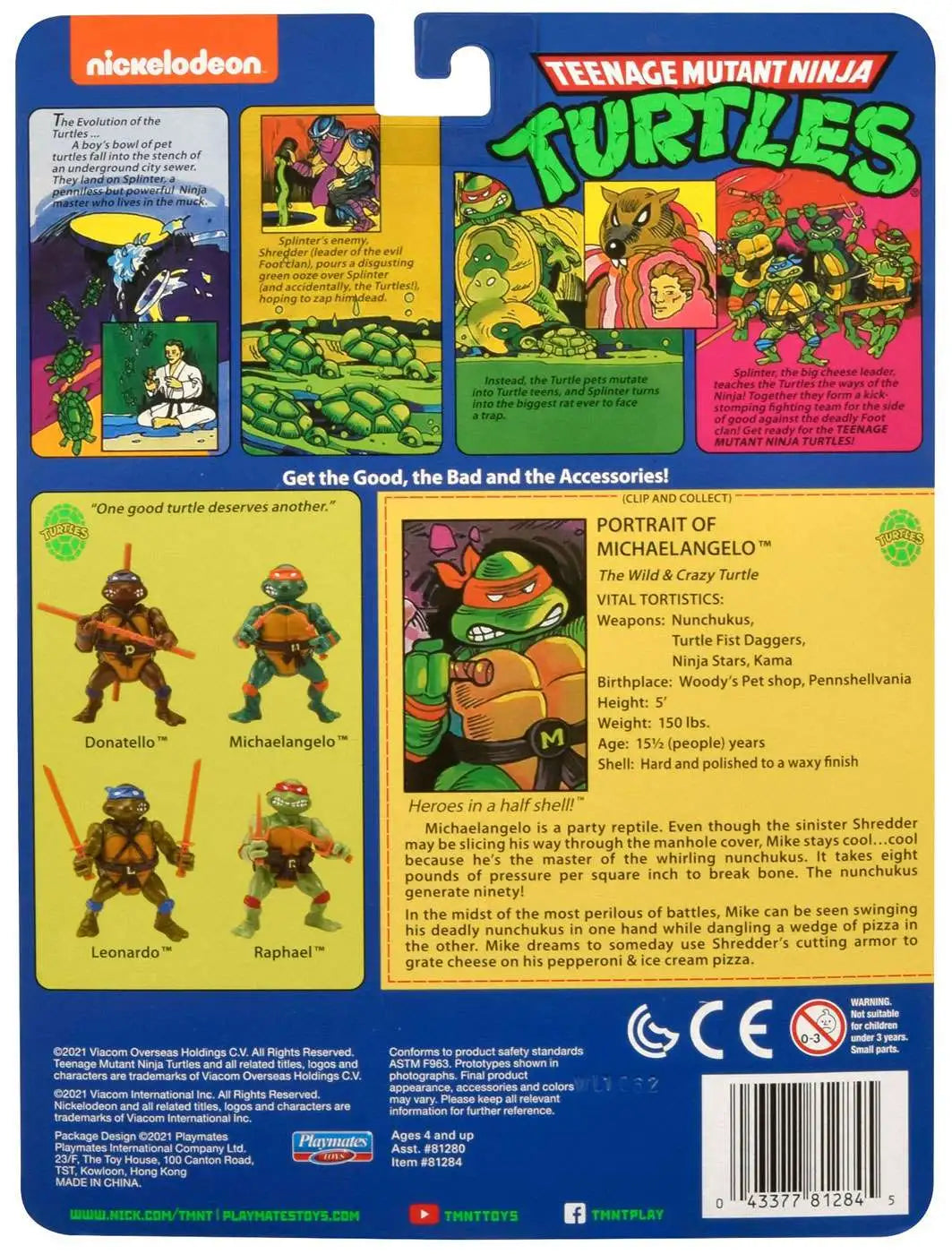 Teenage Mutant Ninja Turtles TMNT Classics Michelangelo Action Figure