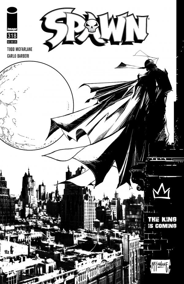 Spawn #318 Cover D 1:5 Todd McFarlane Black & White Variant