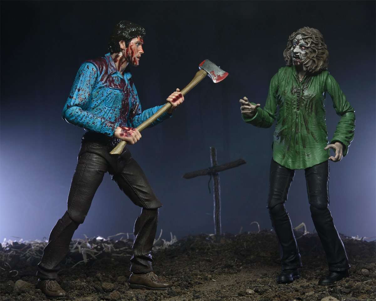 Evil Dead Ult Bloody Ash & Cheryl Williams 2pc Action Figure