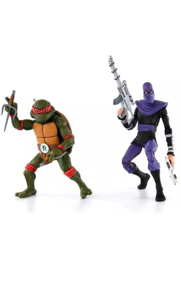 NECA Teenage Mutant Ninja Turtles Raphael & Foot Soldier Exclusive Action Figure 2-Pack