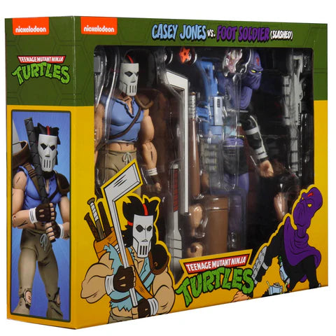 NECA TEENAGE MUTANT NINJA TURTLES CASEY JONES VS. FOOT SOLDIER (SLASHED) - 2-PACK