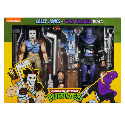 NECA TEENAGE MUTANT NINJA TURTLES CASEY JONES VS. FOOT SOLDIER (SLASHED) - 2-PACK