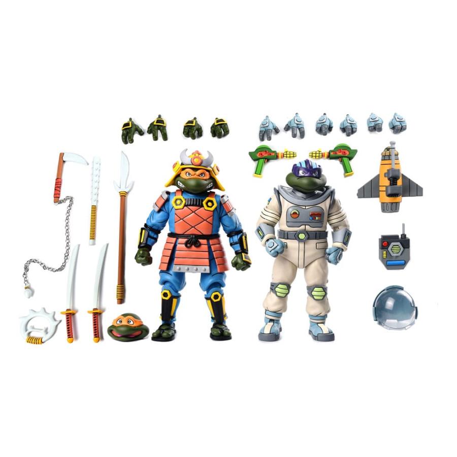 Teenage Mutant Ninja Turtles NECA Space Adventure Donatello and Samurai Michelangelo