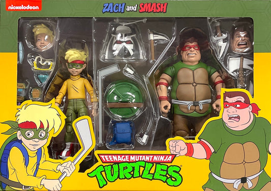NECA Teenage Mutant Ninja Turtles Cartoon Smash & Zach Exclusive Action Figure 2-Pack