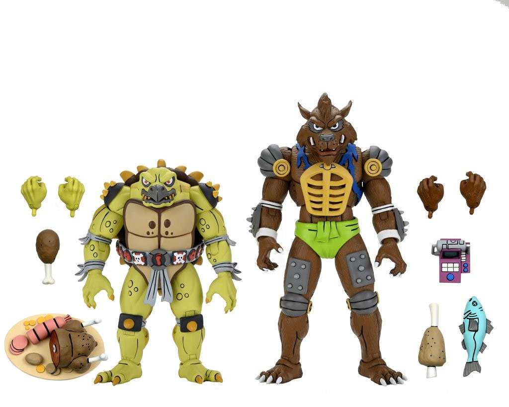 NECA Teenage Mutant Ninja Turtles Cartoon Tokka & Rahzar Exclusive Action Figure 2-Pack