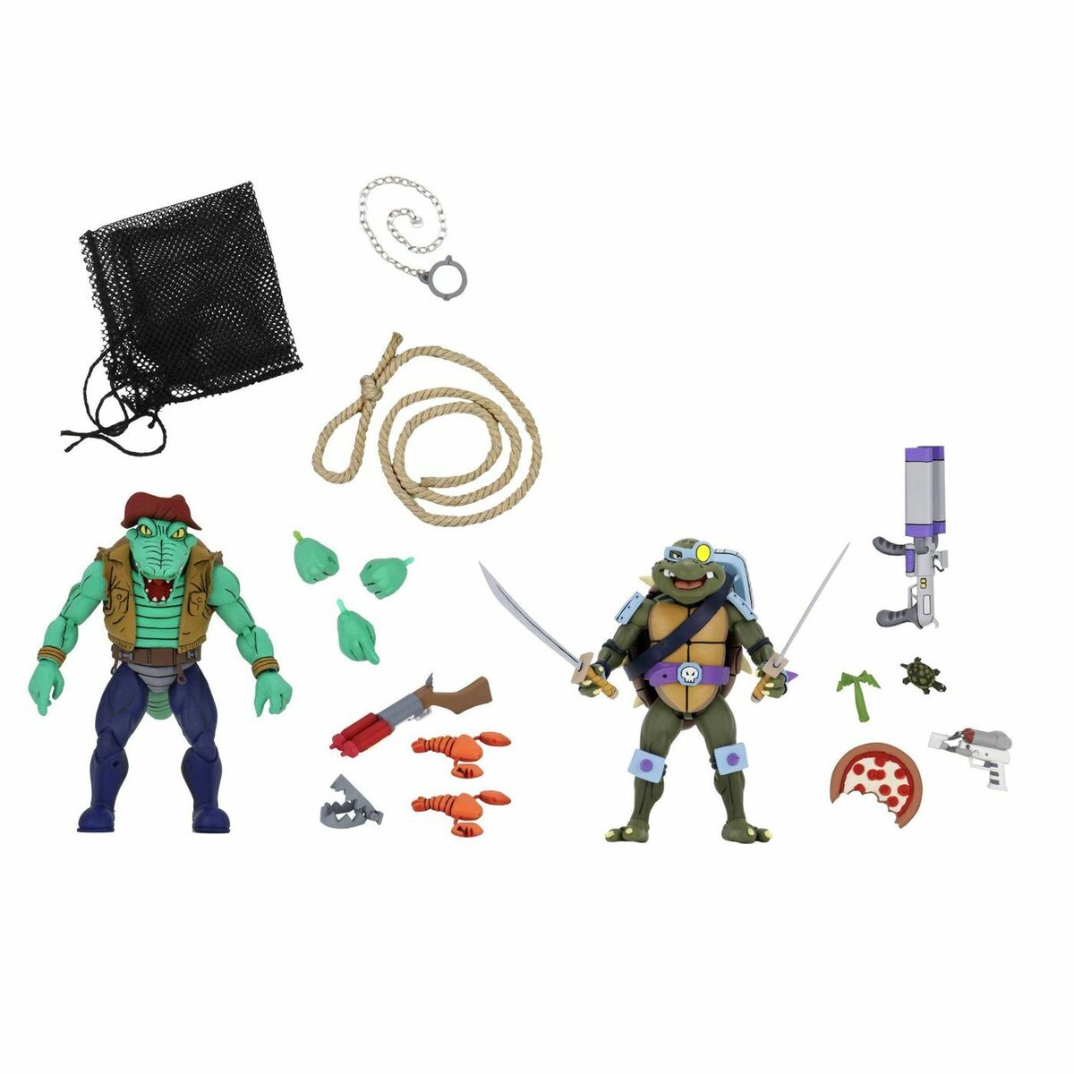 Teenage Mutant Ninja Turtles - 7" Scale Action Figure - Cartoon Series 3 Leatherhead & Slash