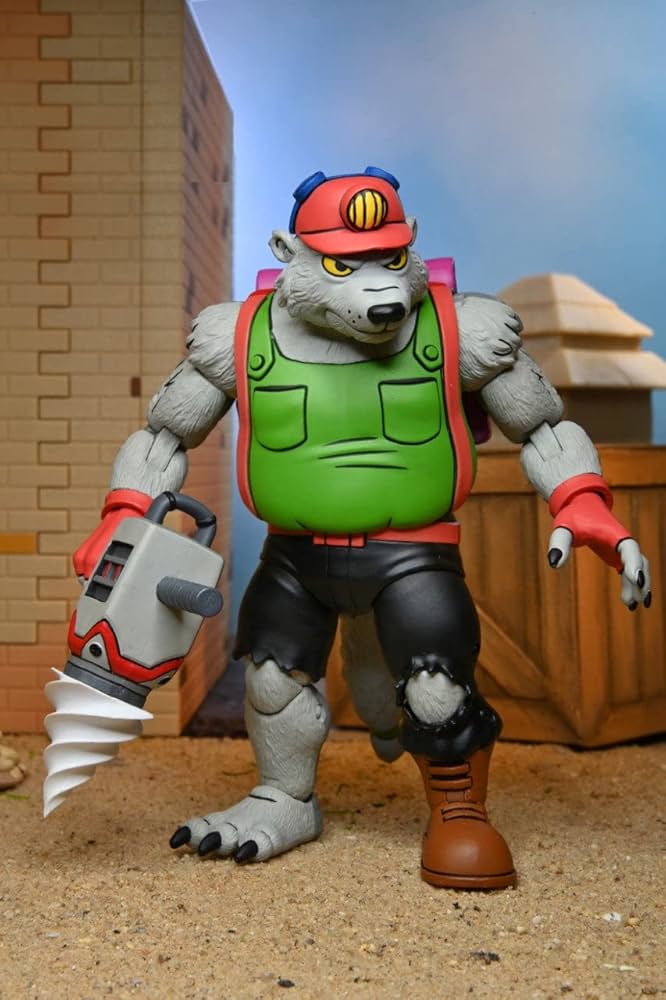 TEENAGE MUTANT NINJA TURTLES (CARTOON) - DIRTBAG AND GROUNDCHUCK 2-PACK ACTION FIGURE SET BY NECA