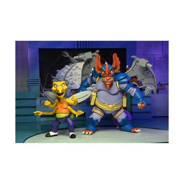 Teenage Mutant Ninja Turtles (Cartoon) - Wingnut and Screwloose 7" Action Figure - 2pk