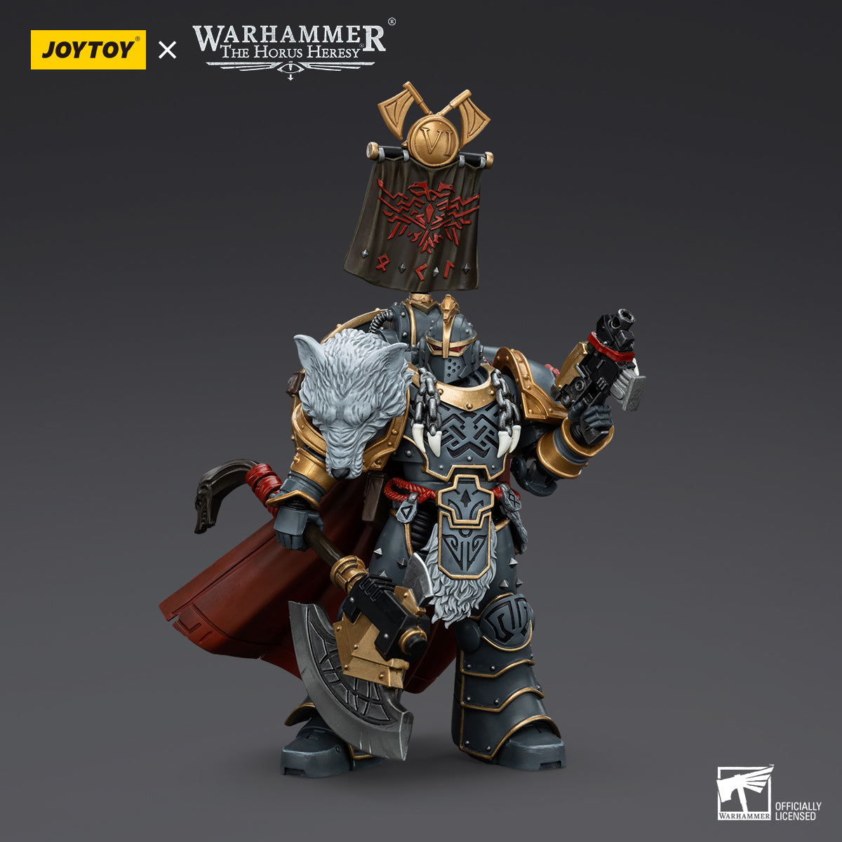 JOYTOY WH 40K SPACE WOLVES PRAETOR POWER AXE 1/18 AF