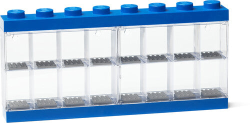 LEGO Minifigure Display Case with 16 Knobs, in Blue