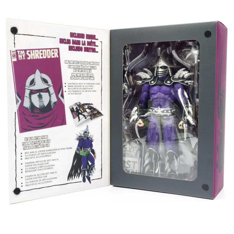 Teenage Mutant Ninja Turtles Bst Axn XL Super Shredder 8in Action Figure And Comic Set