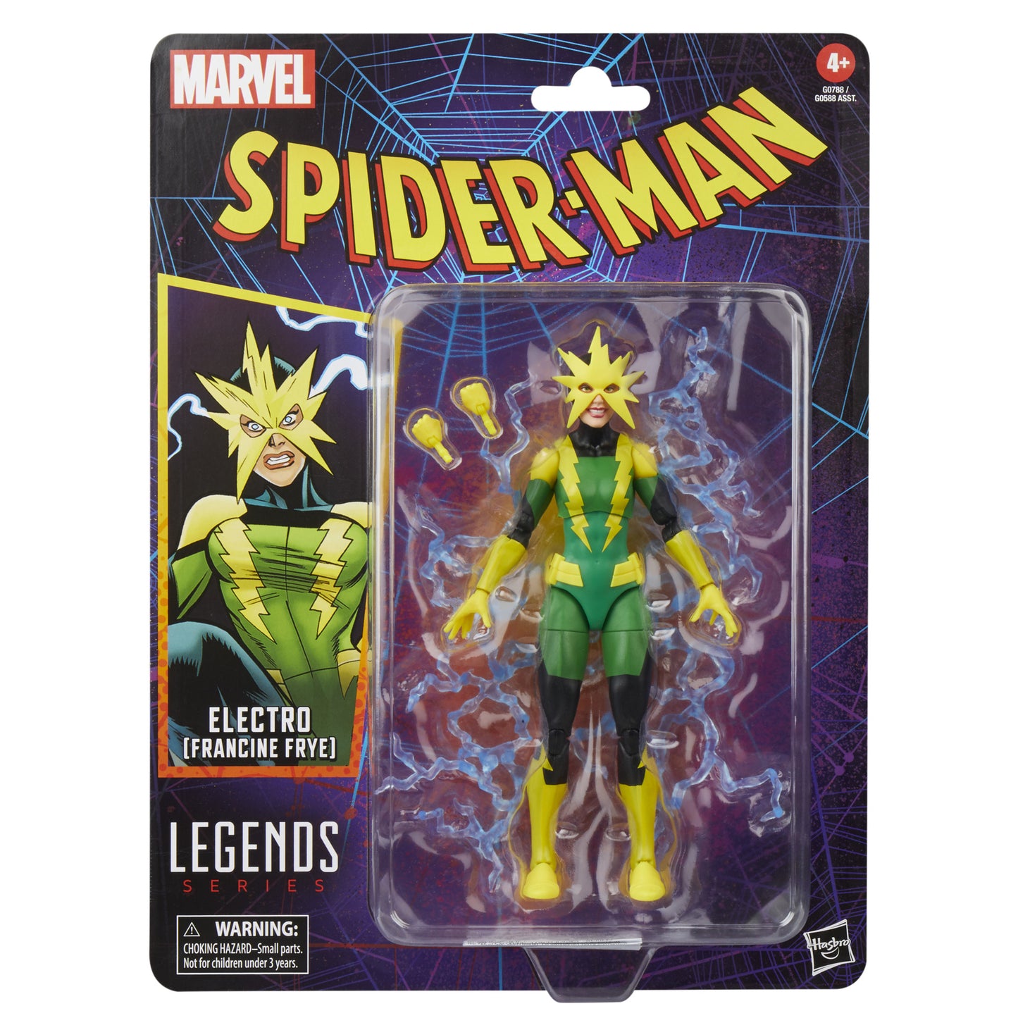 SPIDER-MAN LEGENDS RETRO FRANCINE FRYE ELECTRO 6IN AF