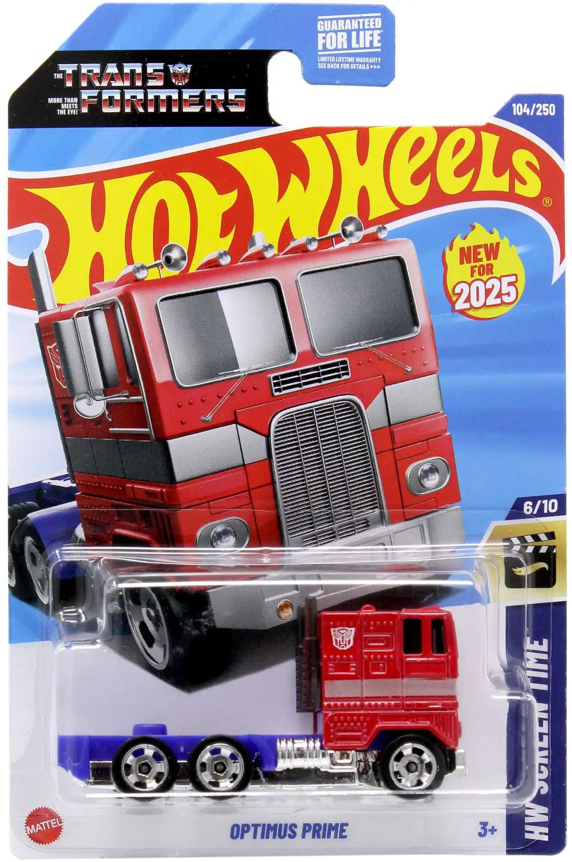 Hot Wheels HW Screen Time Optimus Prime Die Cast Car