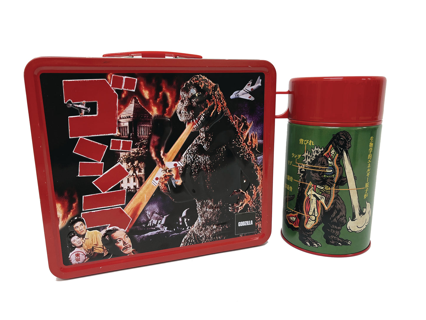 TIN TITANS GODZILLA 1954 PX LUNCHBOX & BEV CONTAINER