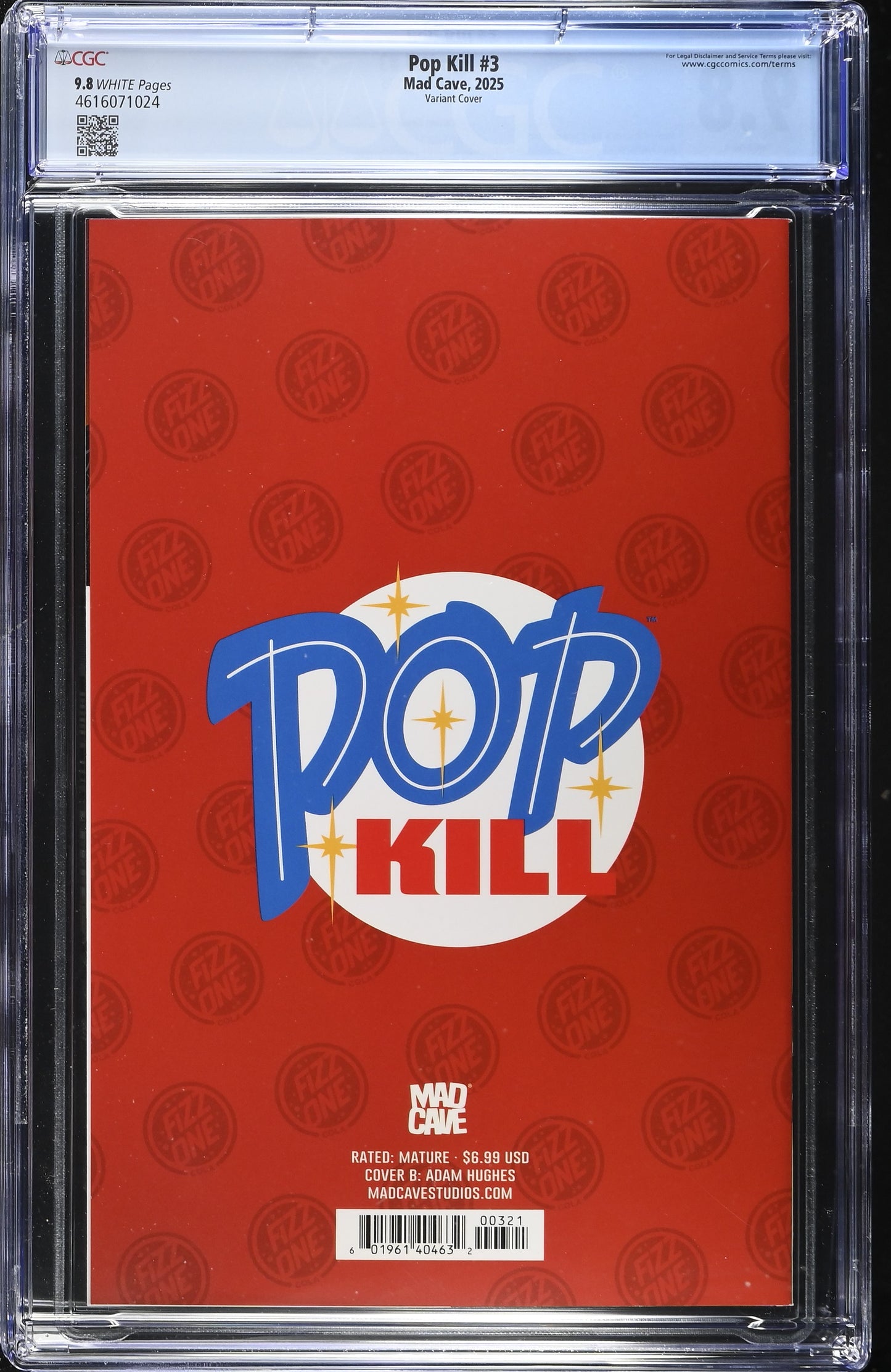 Pop Kill #3 CGC Graded 9.8