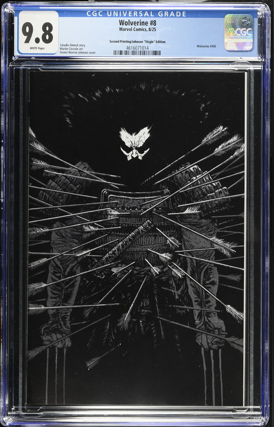 Wolverine #8 Daniel Warren Johnson Ratio Virgin 2nd Print Variant CGC Graded 9.8