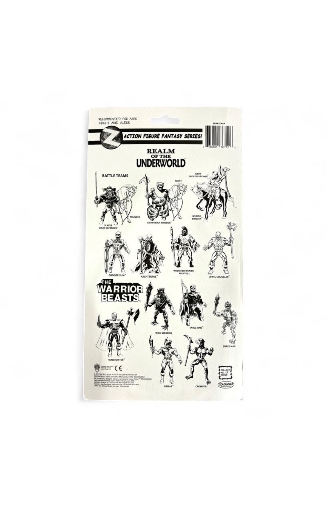 Zoloworld: The Warrior Beasts - Snake Man (Glow in the Dark)