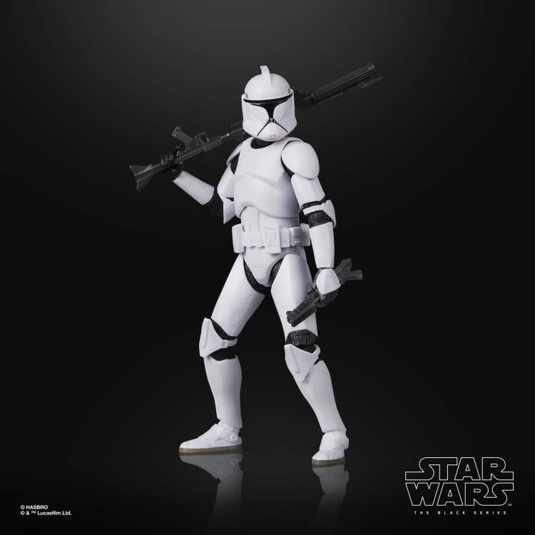 Star Wars Aotc Black Ser 6in Phase I Clone Trooper Action Figure
