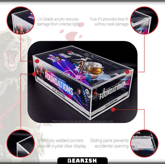 Bearish Sliding Pane Acrylic Case - Fits Shrink-wrapped Booster Boxes