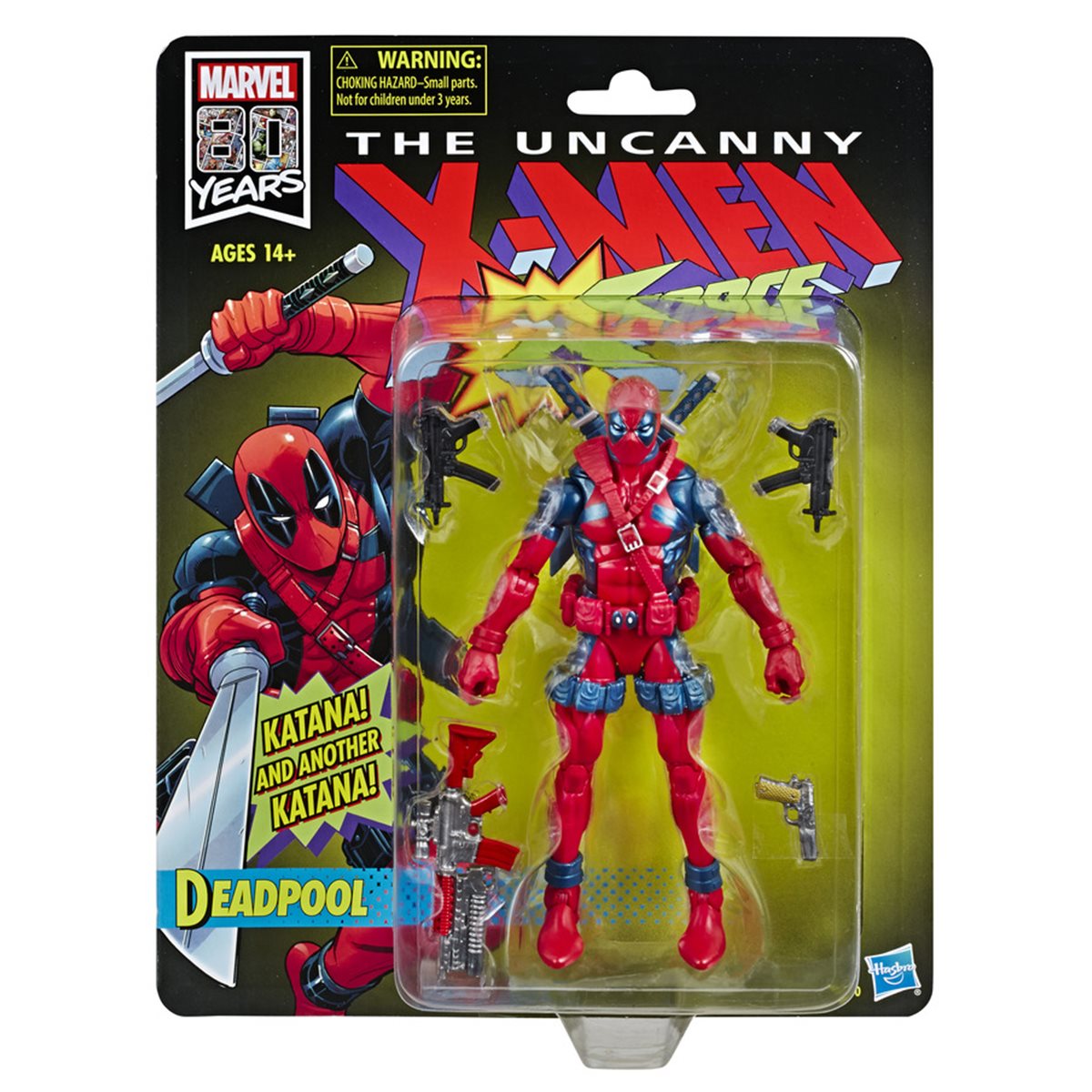 X-Men X-Force Retro Marvel Legends 6-Inch Deadpool Action Figure