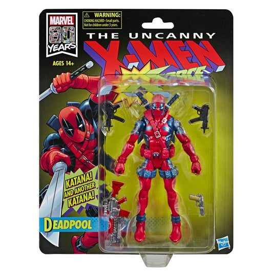 X-Men X-Force Retro Marvel Legends 6-Inch Deadpool Action Figure
