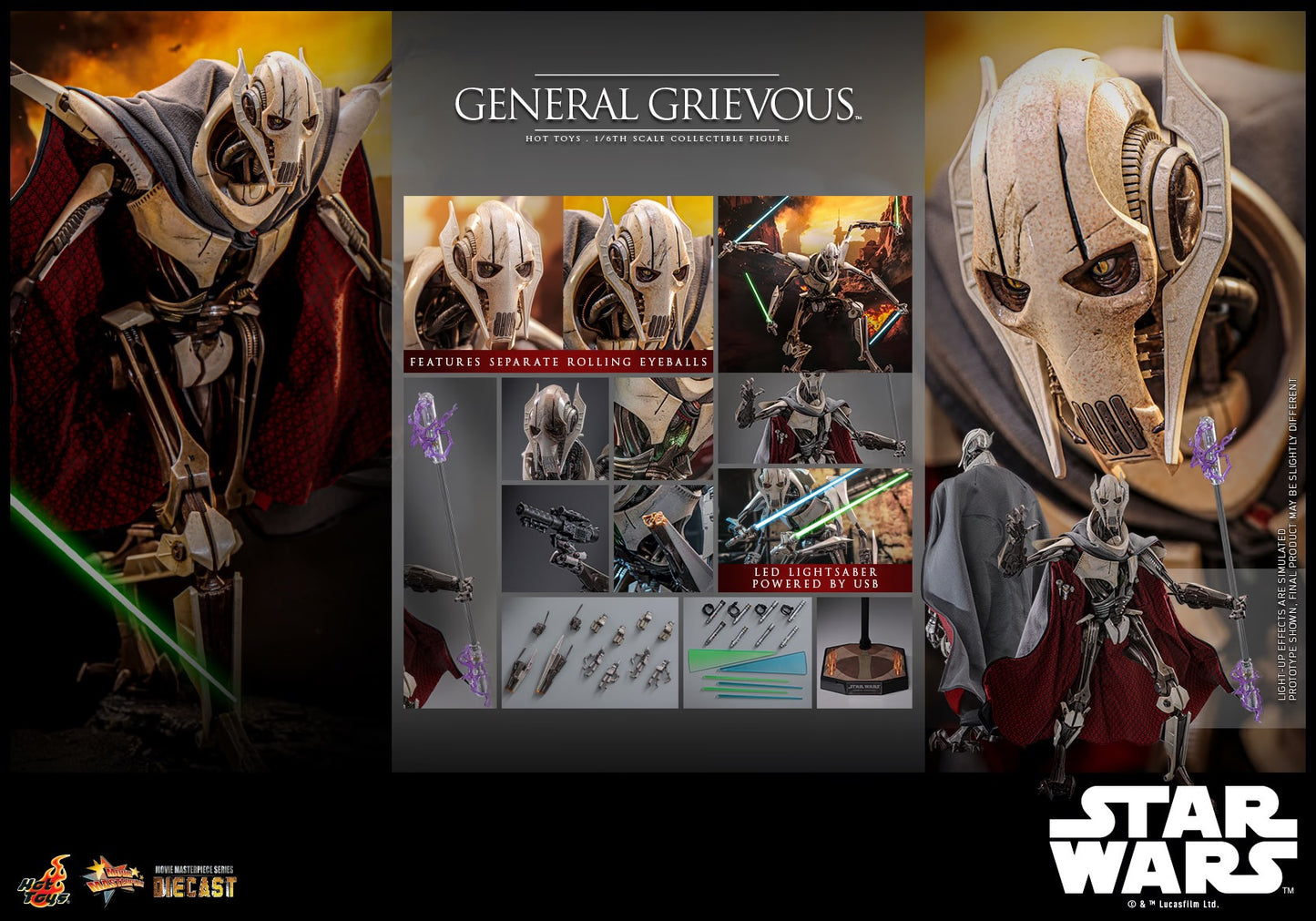 (Pre-Order) GENERAL GRIEVOUS™ Sixth Scale Figure by Hot Toys