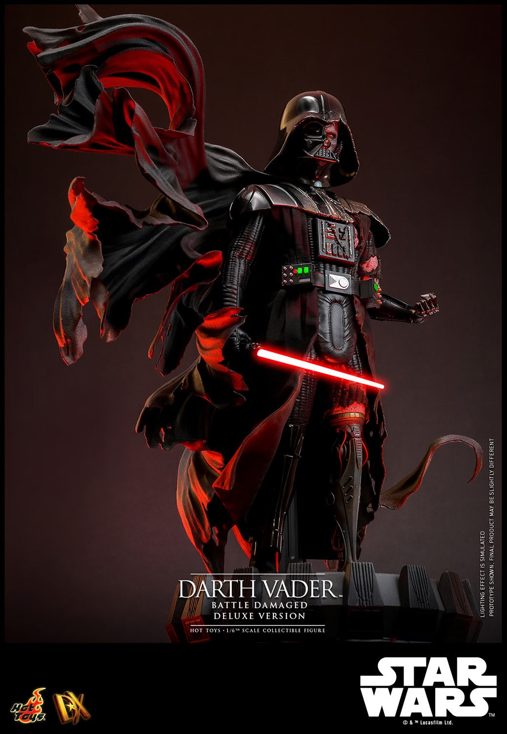 (Pre-Order) DARTH VADER™ (BATTLE DAMAGED) (DELUXE VERSION) Sixth Scale Figure by Hot Toys