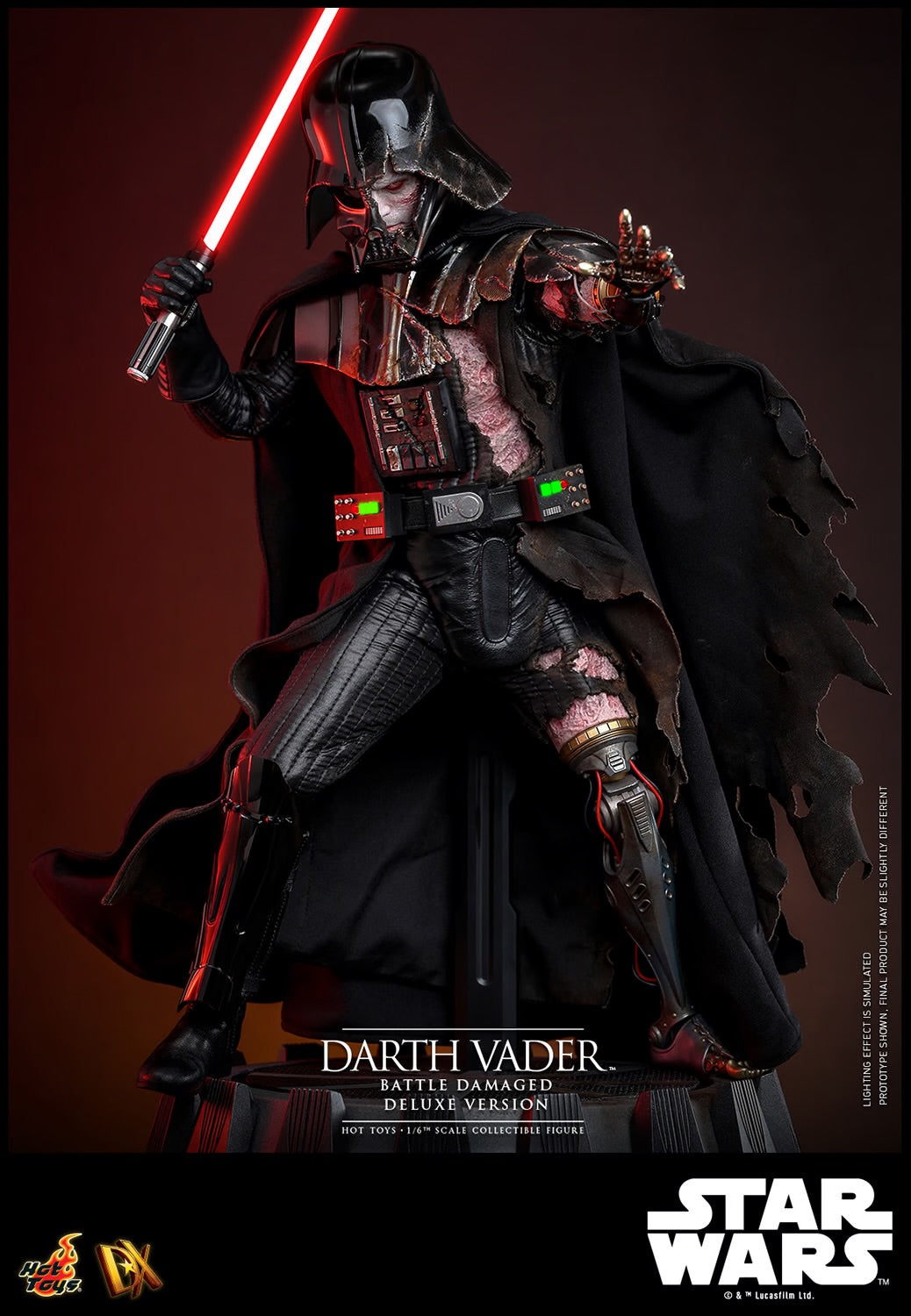 (Pre-Order) DARTH VADER™ (BATTLE DAMAGED) (DELUXE VERSION) Sixth Scale Figure by Hot Toys