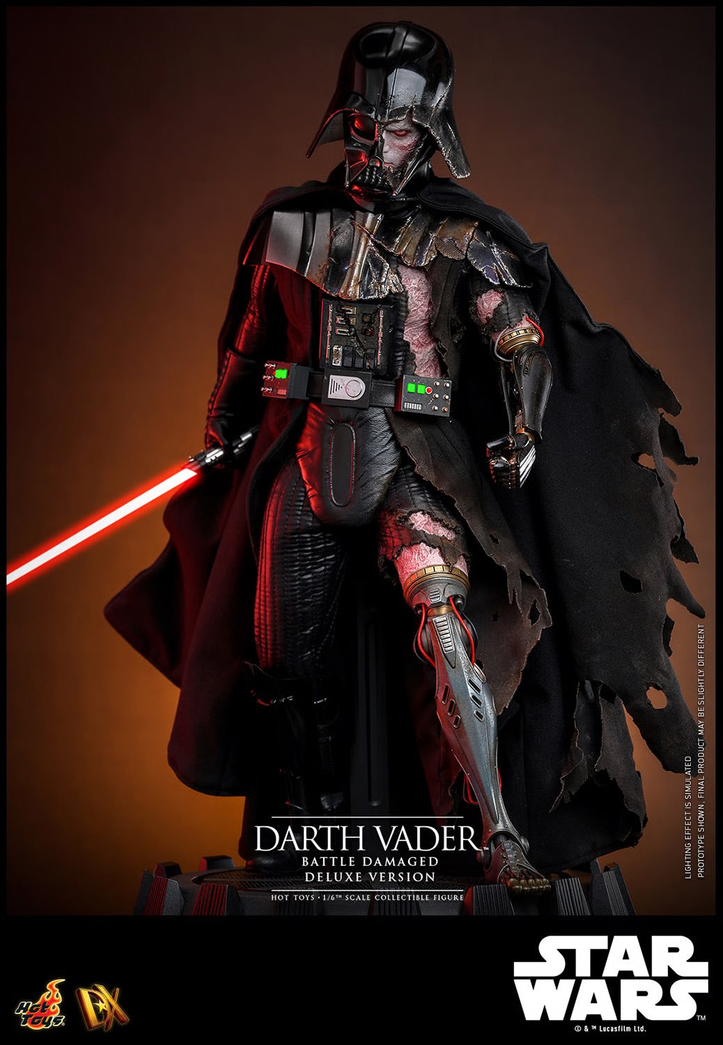 (Pre-Order) DARTH VADER™ (BATTLE DAMAGED) (DELUXE VERSION) Sixth Scale Figure by Hot Toys