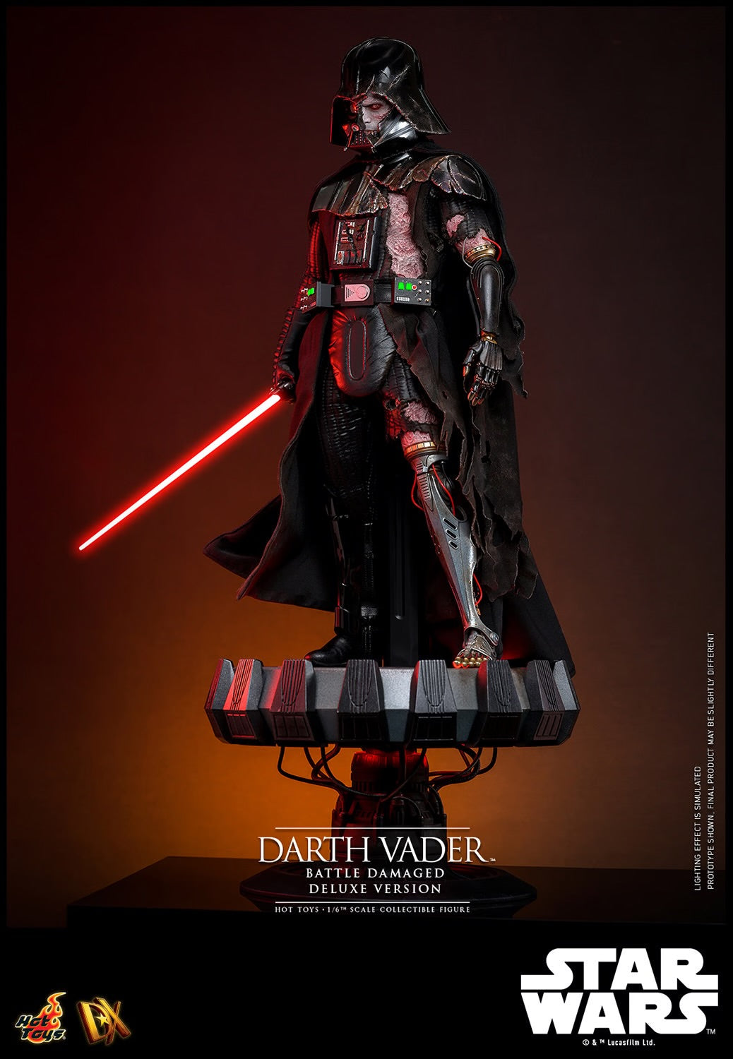 (Pre-Order) DARTH VADER™ (BATTLE DAMAGED) (DELUXE VERSION) Sixth Scale Figure by Hot Toys