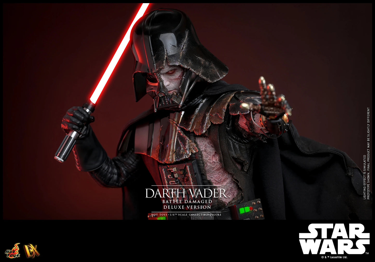 (Pre-Order) DARTH VADER™ (BATTLE DAMAGED) (DELUXE VERSION) Sixth Scale Figure by Hot Toys