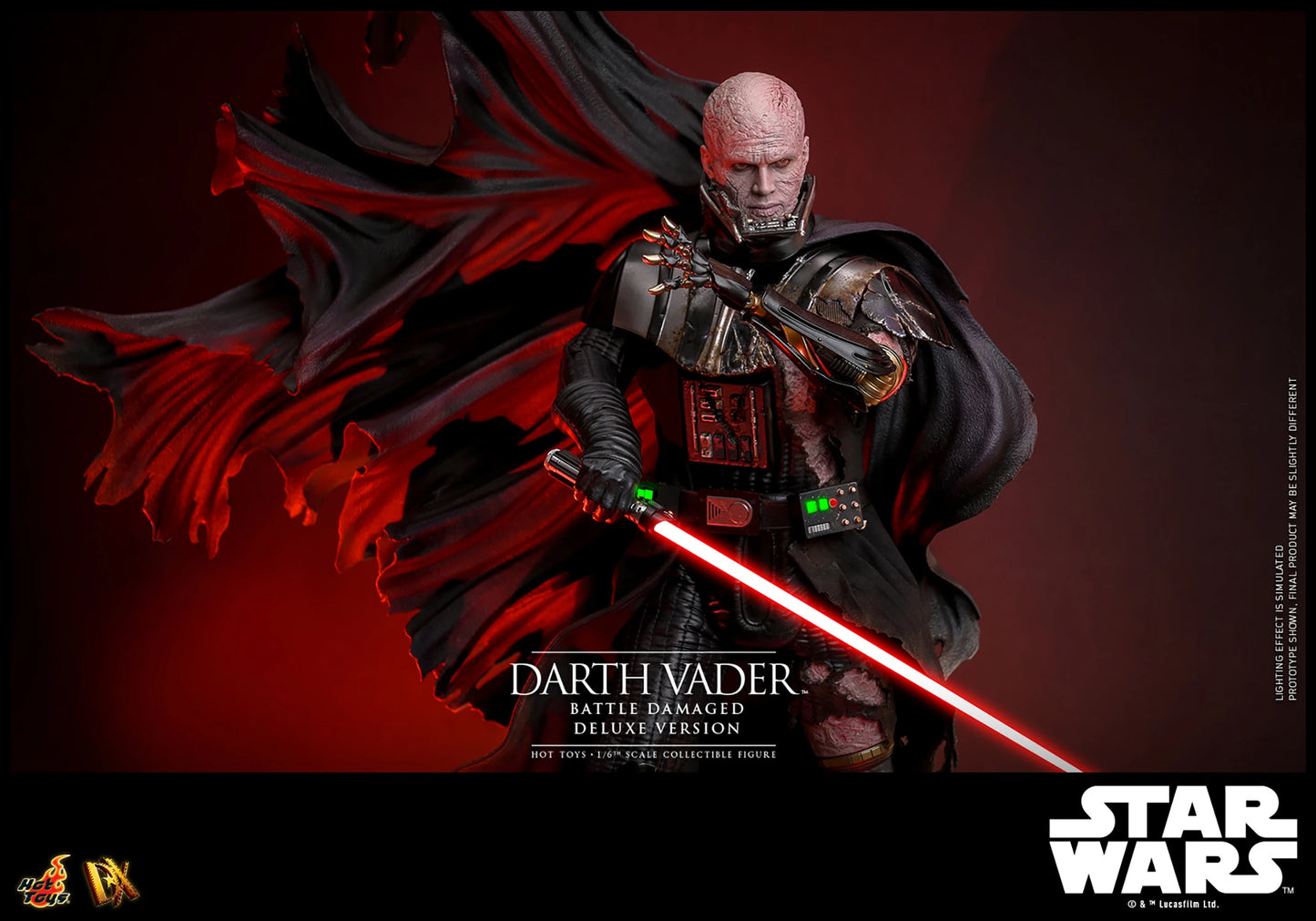 (Pre-Order) DARTH VADER™ (BATTLE DAMAGED) (DELUXE VERSION) Sixth Scale Figure by Hot Toys