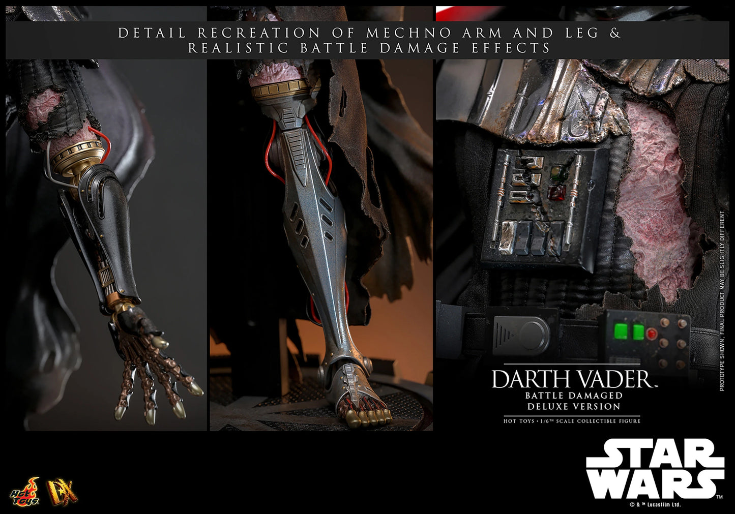 (Pre-Order) DARTH VADER™ (BATTLE DAMAGED) (DELUXE VERSION) Sixth Scale Figure by Hot Toys