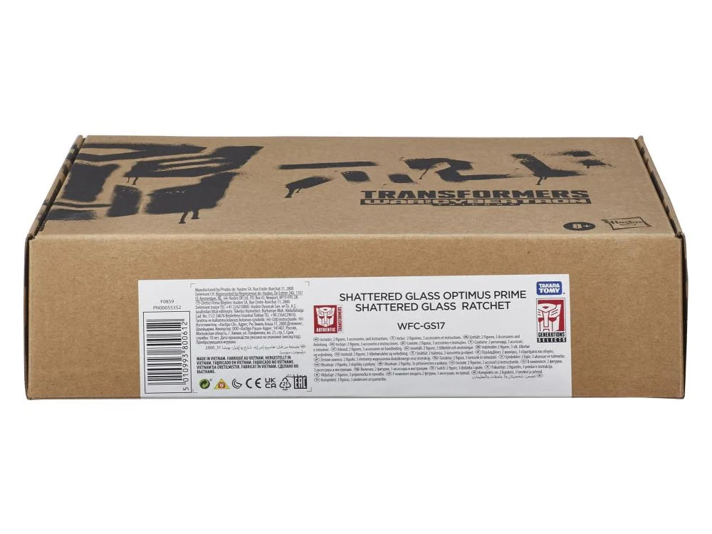 SHATTERED GLASS OPTIMUS PRIME SHATTERED GLASS RATCHET BY TAKARA TOMY