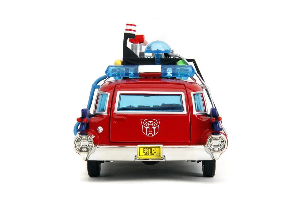Ghostbusters x Transformers Hollywood Rides Ecto-1 (Optimus Prime Graphics) 1/24 Scale Vehicle
