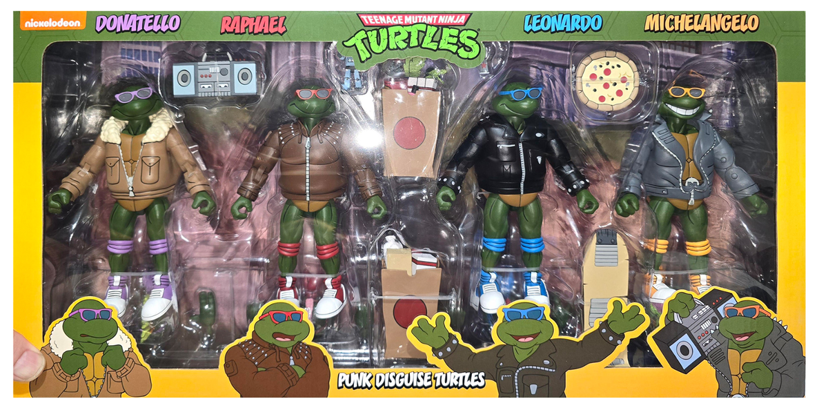Teenage Mutant Ninja Turtles Punk Disguise Turtles 4 Pack