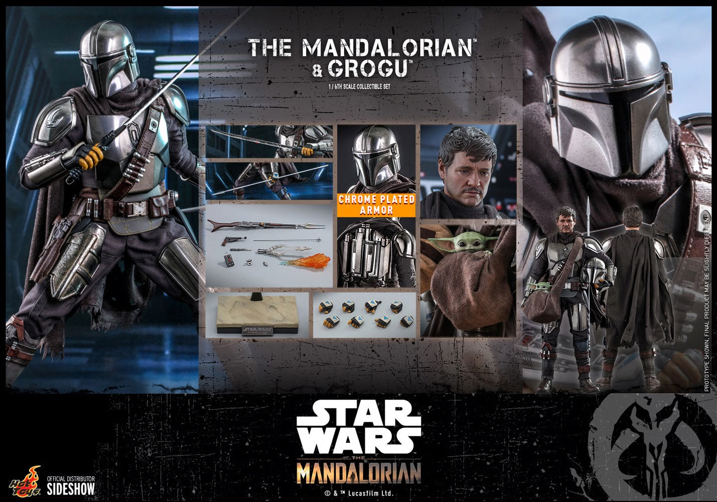 The Mandalorian™ and Grogu™ Sixth Scale Figure Set by Hot Toys Television Masterpiece Series – Star Wars: The Mandalorian™