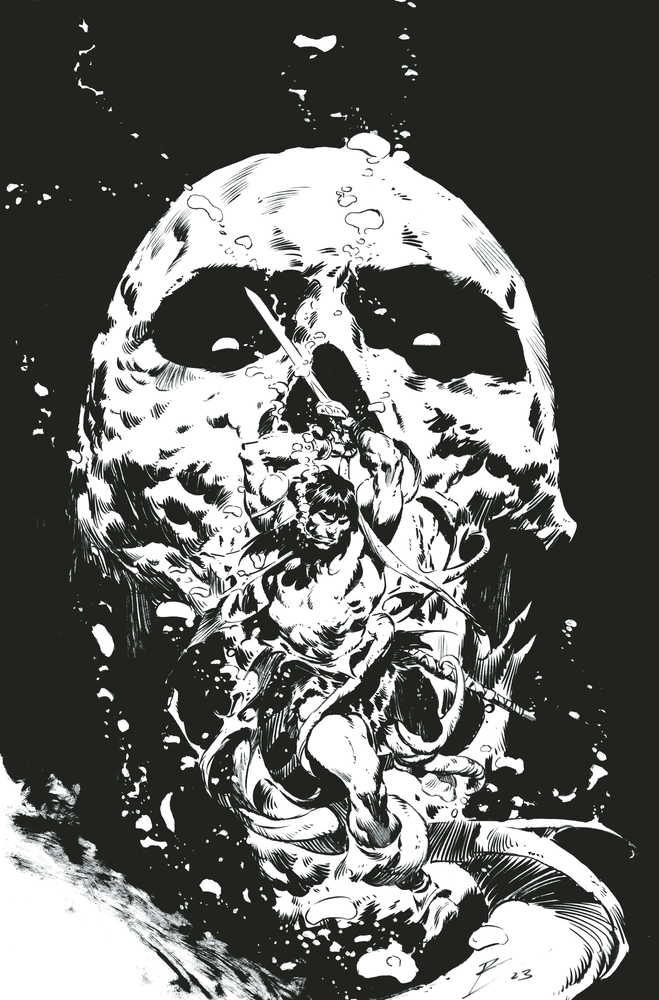 Conan the Barbarian #4 Foc Torre Black & White Ink Virgin (Mature)