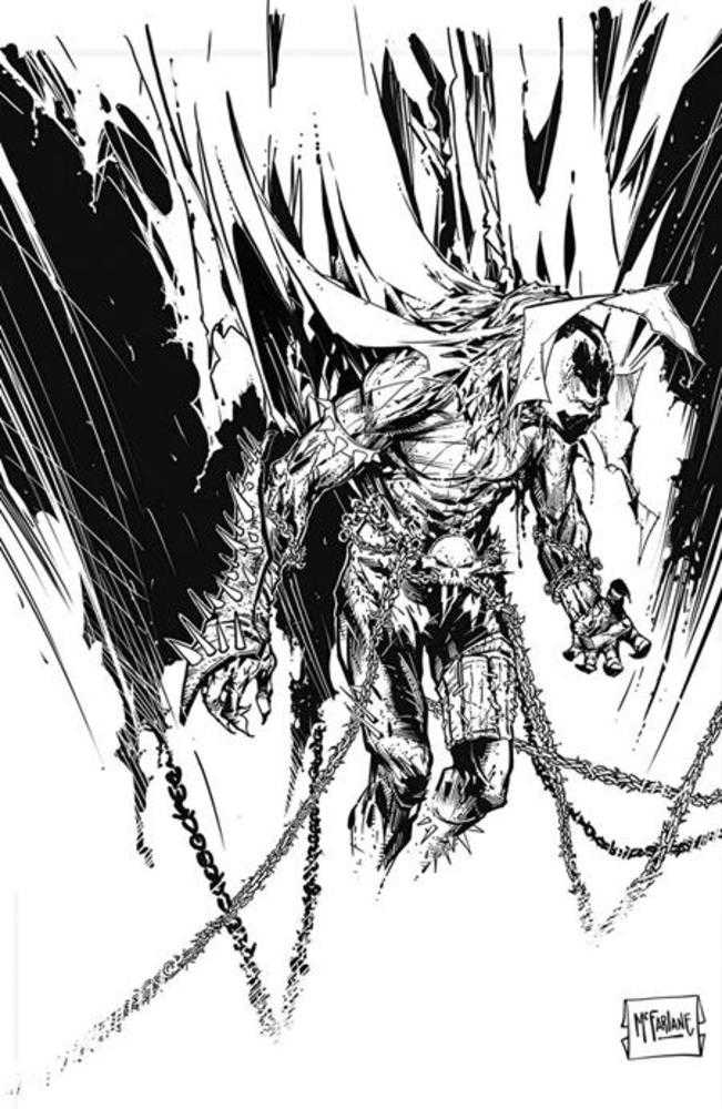 Spawn #350 Cover F Todd McFarlane Black & White Variant